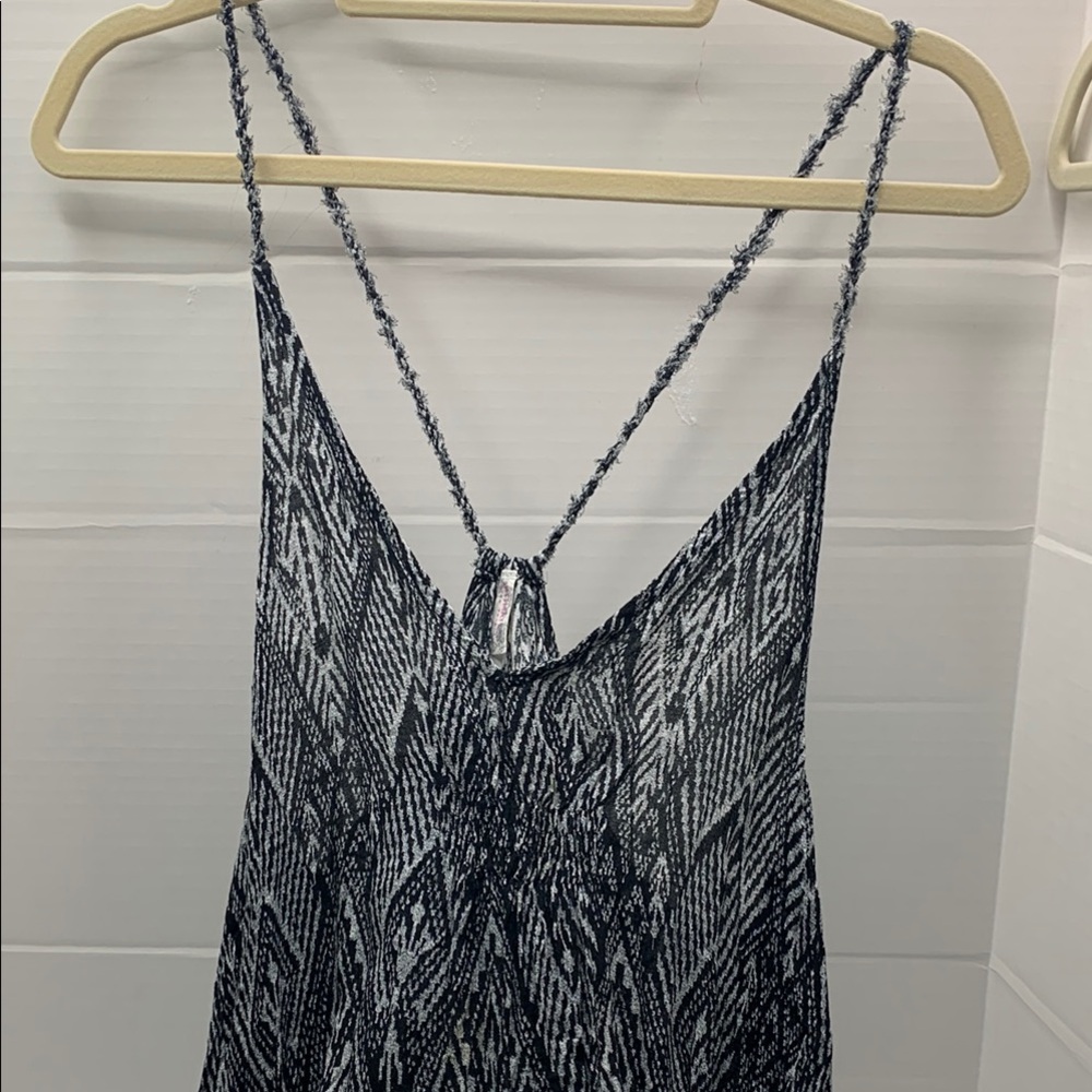 Free People Spaghetti Strap maxi dress Chic Black and White dress size M